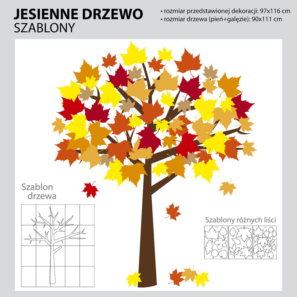 Dekoracje I Szablony Jesienne Zadaniowo Ma y Artysta
