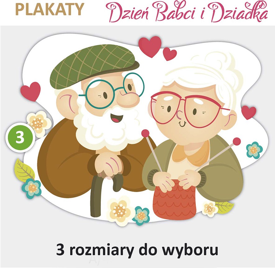 plakat dzień babci i dziadka PDF szkoła przedszkole żłobek