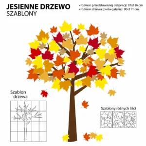 Jesienne drzewo XXL – szablon do druku i odrysowania na brystolu