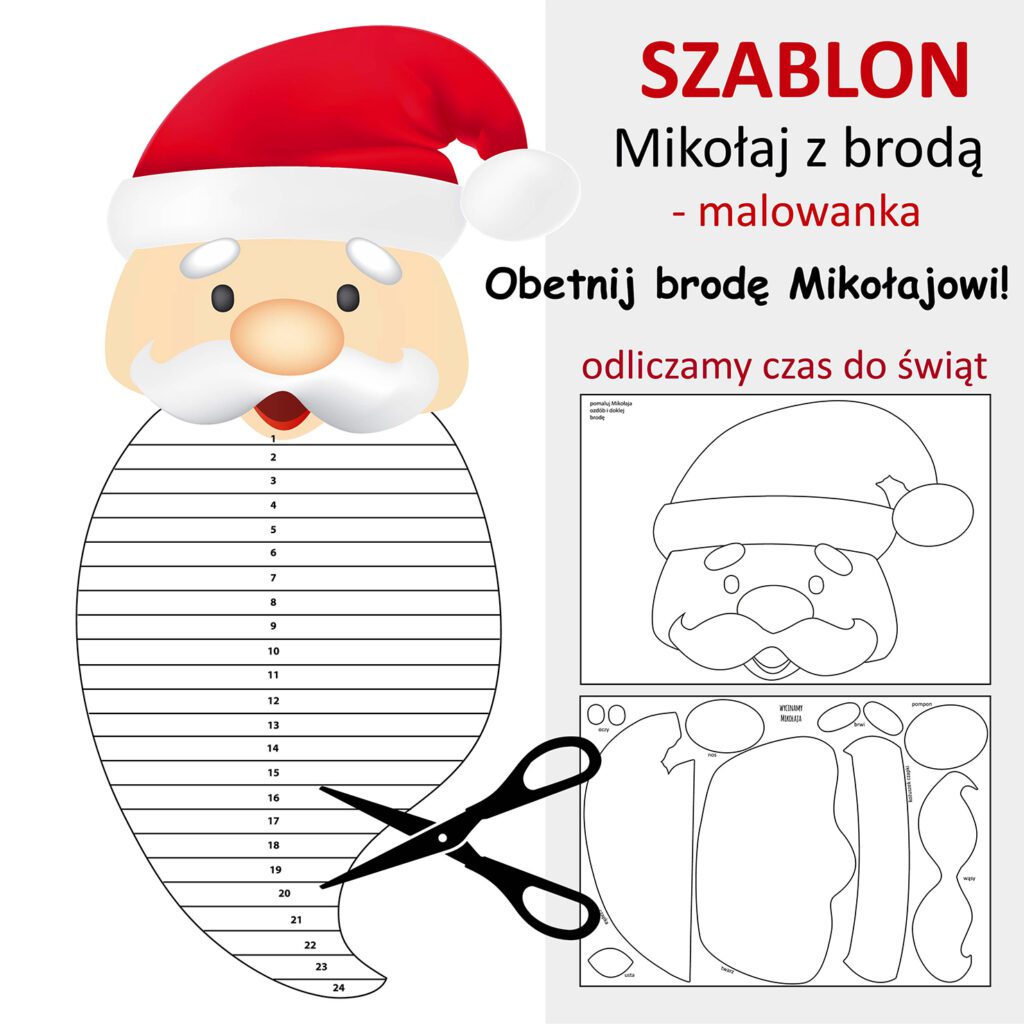 mikołaj obetnij brodę oczekiwanie na święta adwent przedszkole żłobek szkoła