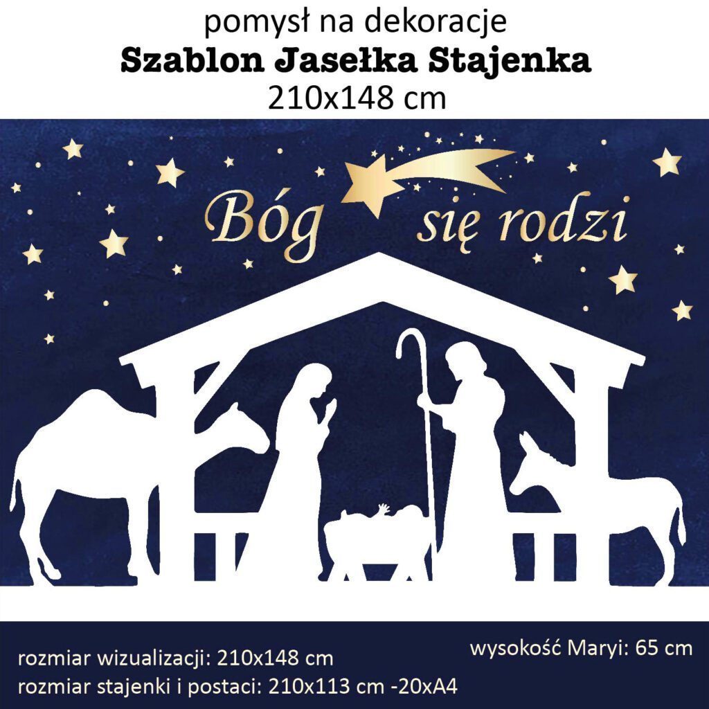 szopka stajenka jasełka dekoracja szkoła przedszkole żłobek