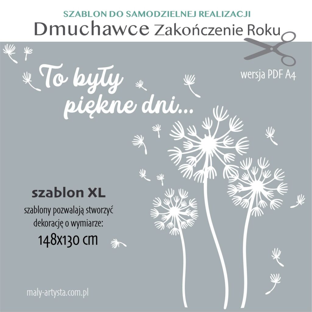 dekoracja zakończenie roku dmuchawce