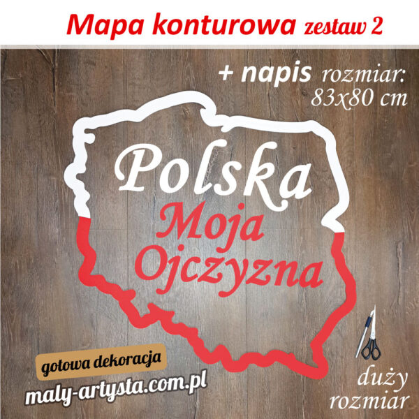 mapa polski kontur Polska moja ojczyzna