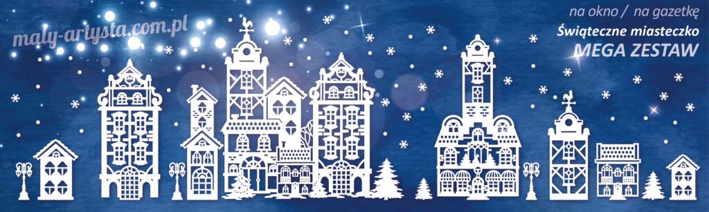 zima domki dekoracja