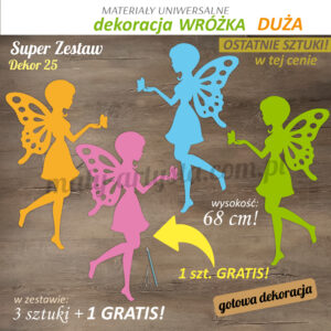 dekoracja na okno wiosenna szkoła przedszkole żłobek wiosna wróżki