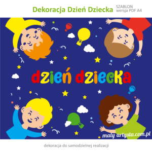 szablon dekoracja dzień dziecka PDF szkoła żłobek przedszkole