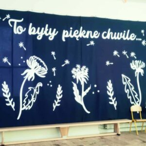 To były piękne chwile Dmuchawce dekoracja XXL szkoła zakończenie roku