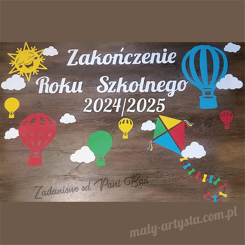 Zakończenie Roku Szkolnego dekoracje napisy szkoła przedszkole żłobek