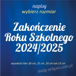 Zakończenie Roku Szkolnego napis dekoracja z papieru