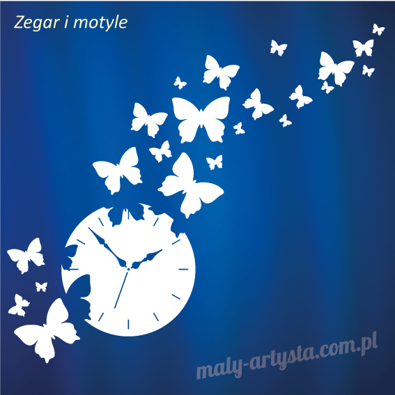 Zakonczenie Roku Szkolnego zegar motyle szkoła przedszkole żłobek dekoracja z papieru brystolu