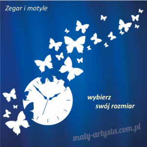 Zakonczenie Roku Szkolnego zegar motyle szkoła przedszkole żłobek dekoracja z papieru brystolu