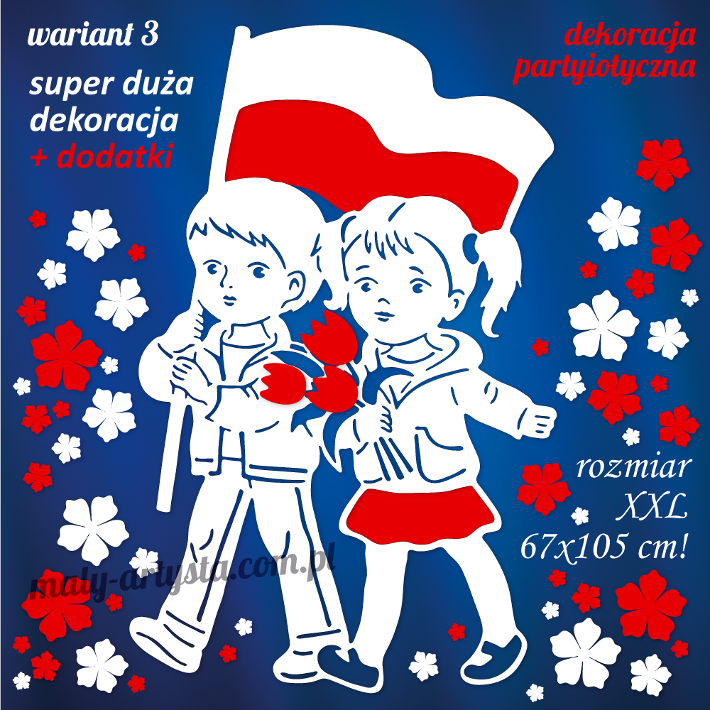 dekoracja patriotyczna 3 maja 11 listopada do szkoły przedszkola