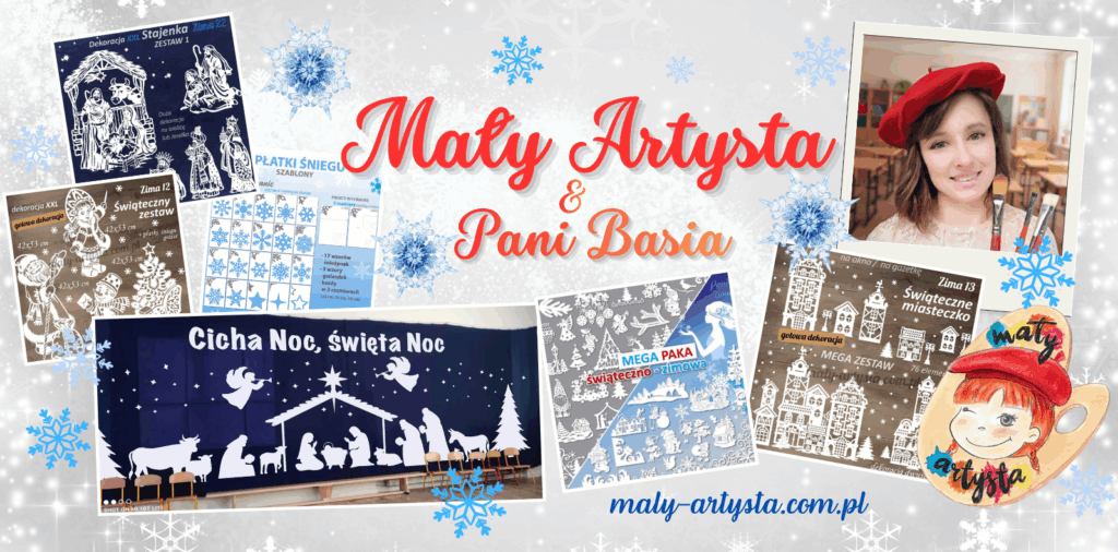 Mały Artysta dekoracje szkoła przedszkole żłobek karty pracy darmowe materiały