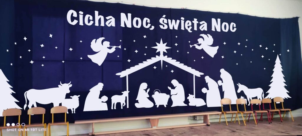 dekoracja jasełka szopka stajenka do przedszkola szkoły żłobka