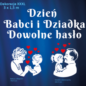 dekoracja dzień babci i dziadka szkoła przedszkole żłobek babciu dziadku kochamy was