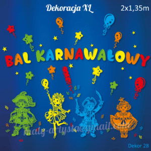dekoracja bal karnawałowy z przedszkole dekoracja ażurowa