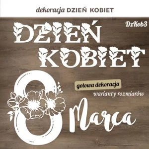Dekoracja na Dzień Kobiet 8 marca do szkoły, przedszkola – cyfra 8
