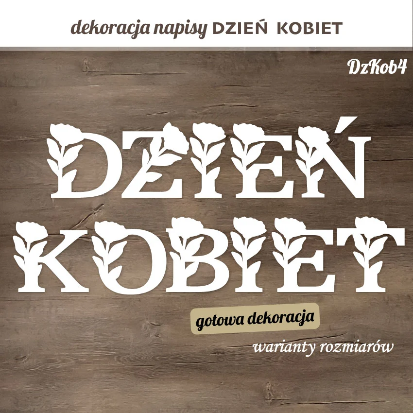 napis dzień kobiet dekoracyjny napis szkoła przedszkole żłobek 8 marca