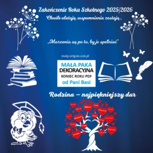 dekoracje koniec roku szkolnego szablony PDF szablony do druku gotowe dekoracje z brystolu papieru