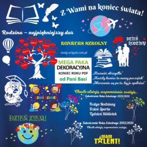 dekoracje koniec roku szkolnego szablony PDF szablony do druku gotowe dekoracje z brystolu papieru